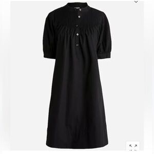 J. Crew Black Mini Dress with Pintuck Bodice